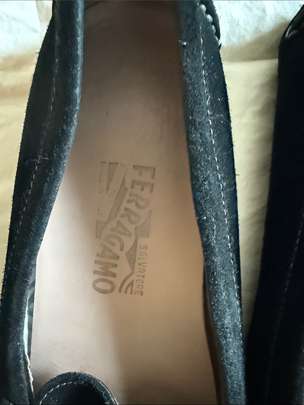 Salvatore Ferragamo Black Suede Horsebit Loafers - Picture 4 of 5